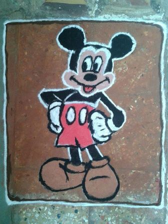 9 All Time Favourite Cartoon Rangoli Designs with Pictures