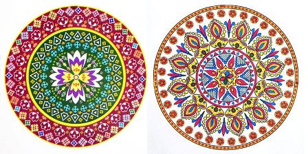 Multi-Coloured Rangoli Designs
