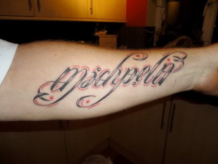 Name of A Person Ambigram Tattoo