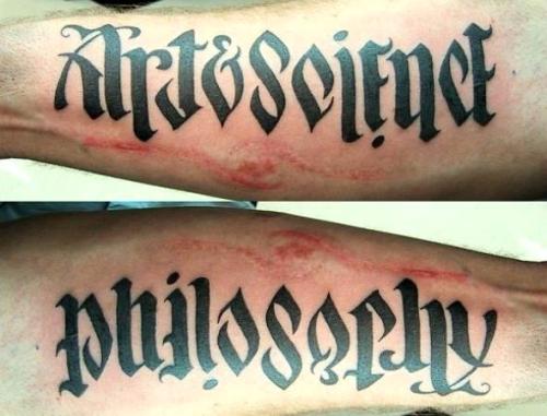 Subject Names Ambigram Tattoos