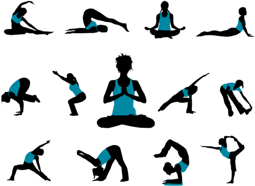 Premium Vector | Yoga pose and meditation vector illustration