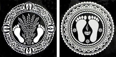 White Footsteps Rangoli Designs