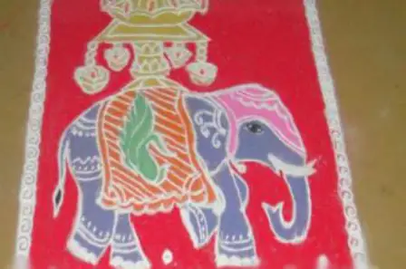 9 Best Elephant Rangoli Designs | Styles At Life