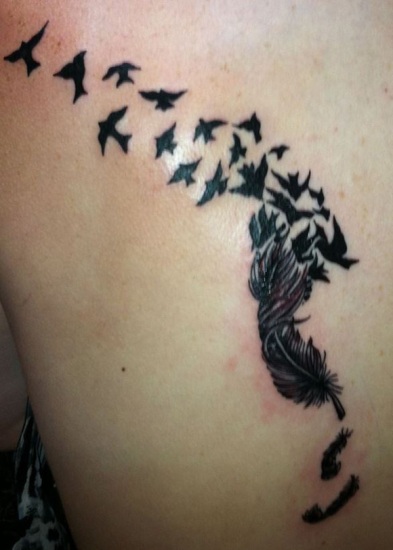 A Feather Style Temporary Tattoos