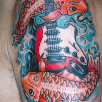 Guitar Pisces Tattoo