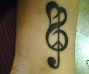 Musical Peace Tattoo