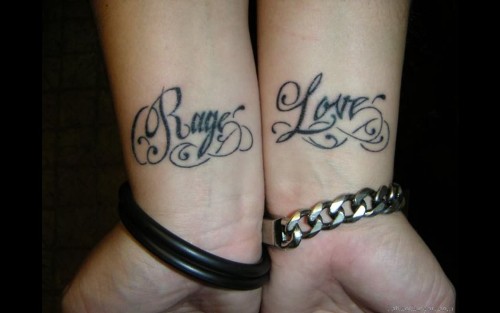 Matching Love Tattoos For Couples