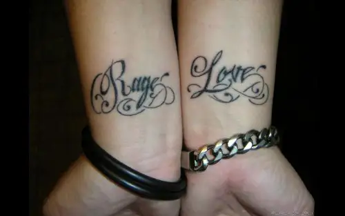 Love tattoo on the wrist  Tattoogridnet