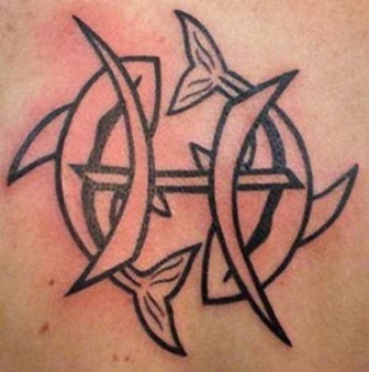 Symbolic Pisces Tattoo