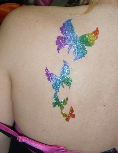 Temporary Butterfly Glitter Tattoos