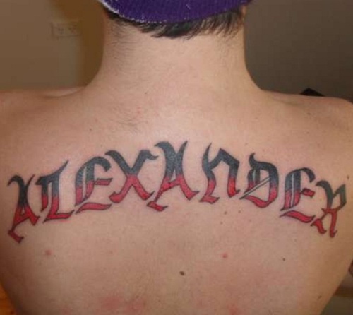 The Huge Name Tattoos On The Back