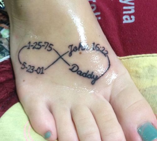 The Name Tattoos In Memory Of Father