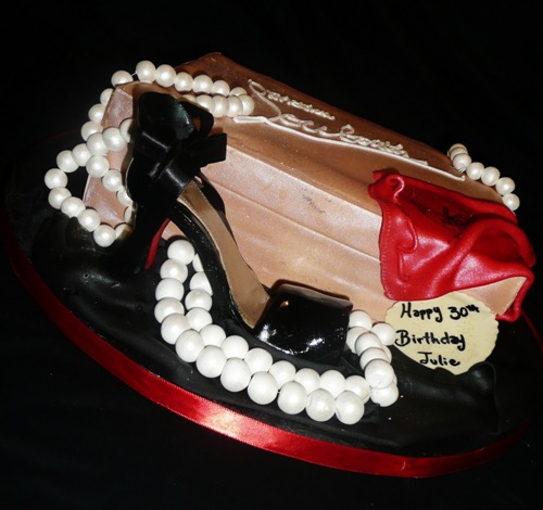 Women's Shoebox Birthday Cake with Name