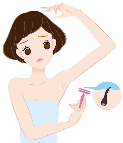 Skin care tips - shaving woman