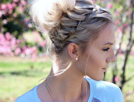 waterfall updo hairstyle