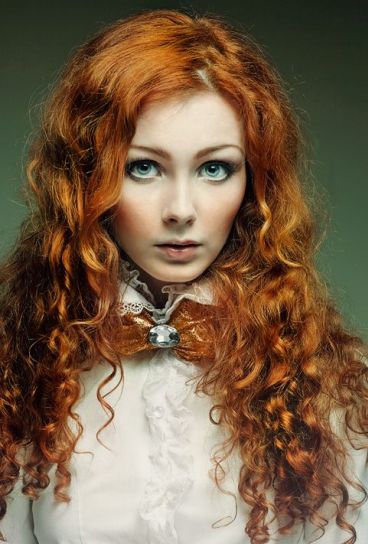Fiery Long Curly Hairstyle
