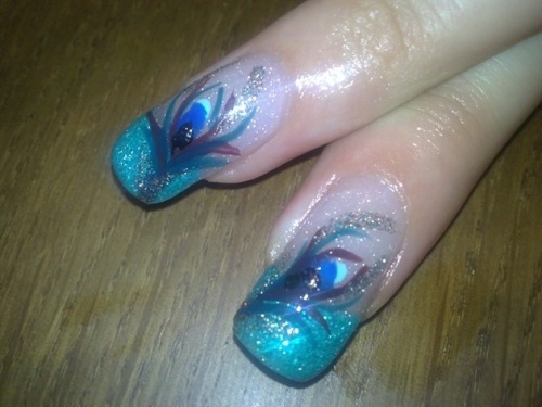 Beautiful Peacock Nail Art Designs with Images