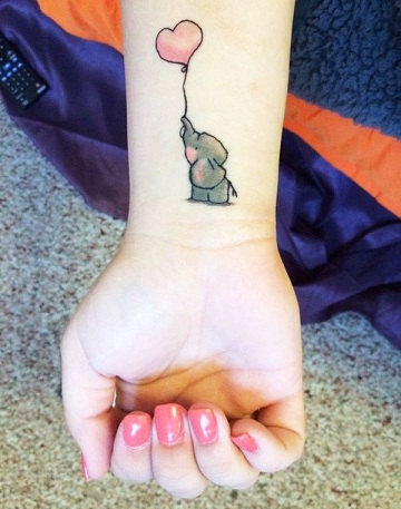 Small Elephant Tattoos On Wrist