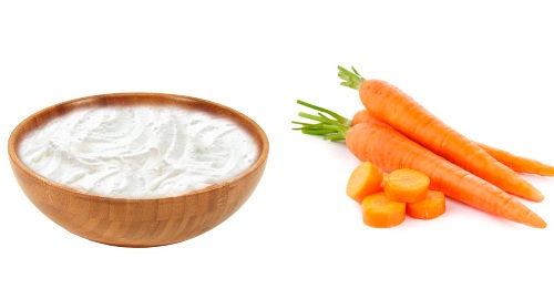 Carrot and Yogurt Skin Lightening Face Pack