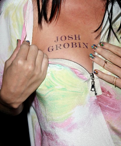 Name Tattoo On Breast: