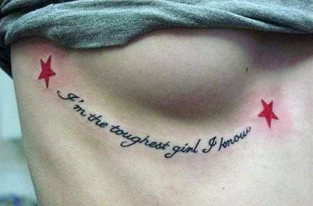 Under Breast Tattoo