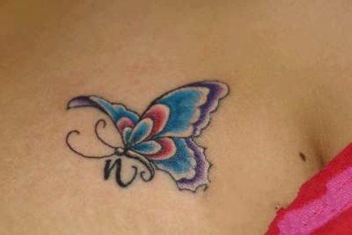Butterfly Tattoo On Breast