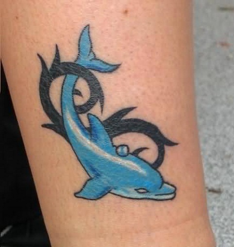 Mini Dolphin Tattoo for Lovely Woman