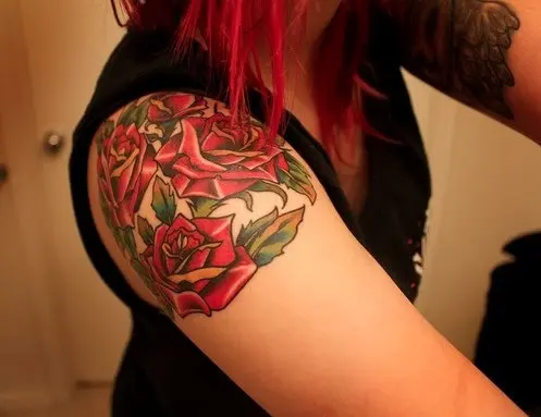 roses on shoulder tattooTikTok Search