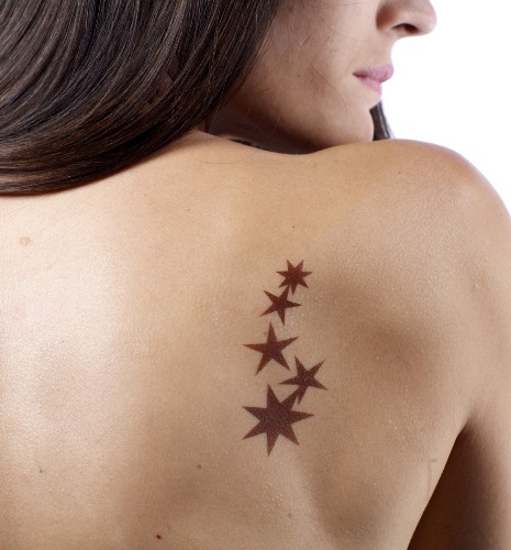 Starry Back Temporary Tattoo