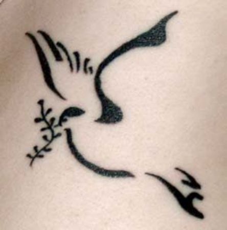 Abstract Dove Tattoo Design