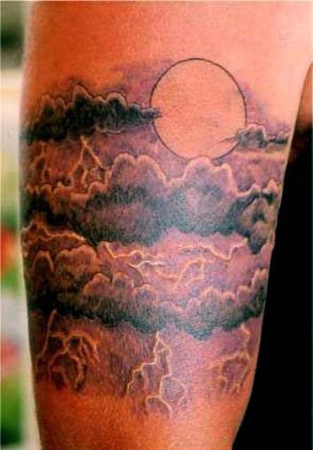 Moon Cloud Tattoo