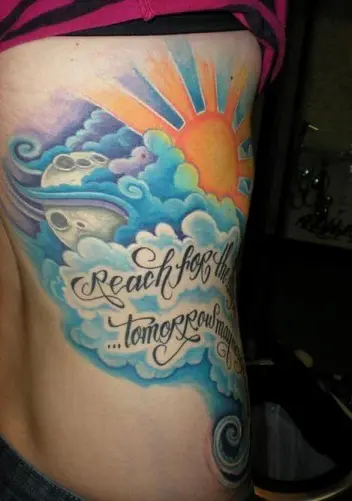 tattoos with clouds and sun rays  Google Search  Sun rays tattoo Sun  tattoo tribal Ray tattoo