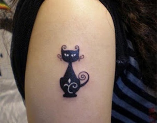 Black Cat Tattoo Design