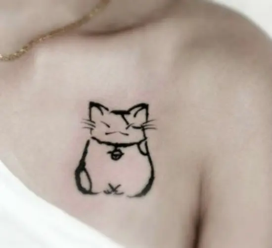 Buy Minimalist Black Cat Temporary Tattoo Watching Cat Tattoo Online in  India  Etsy
