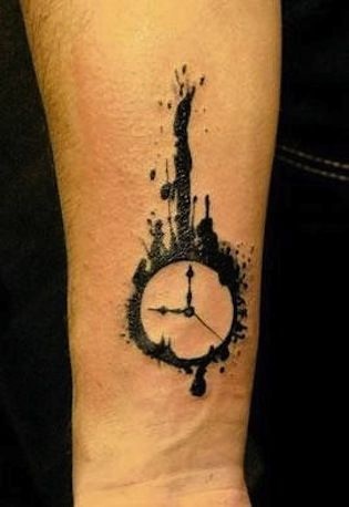 Clock Tattoo On Wrist