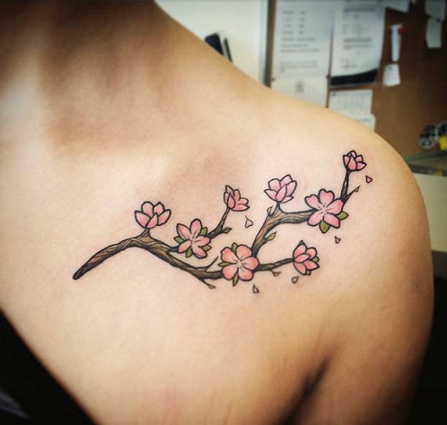Dainty Cherry Blossom Tattoos