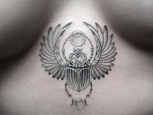 Scarab Without Wings Tattoos