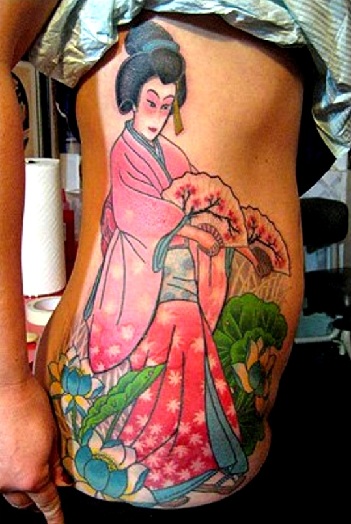 Ethnic Geisha Tattoo Design