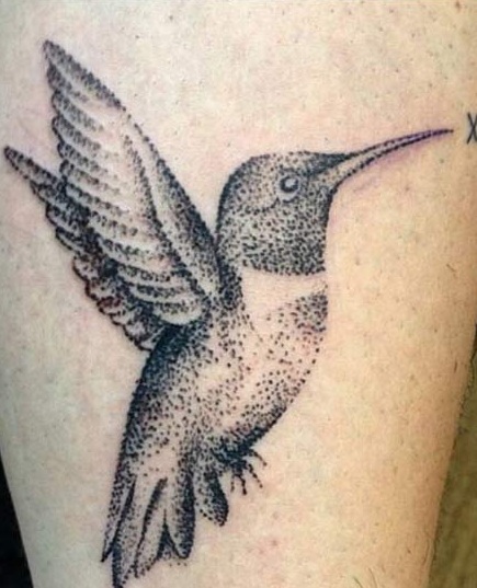 Flying Hummingbird Tattoo Silhouette Design Stock Illustration 1650155113   Shutterstock