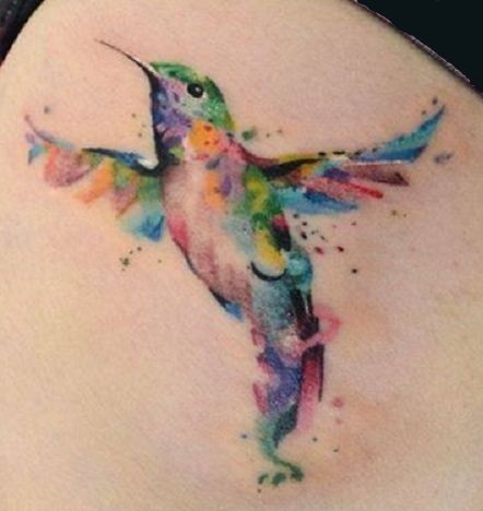 Realism Hummingbird Tattoo