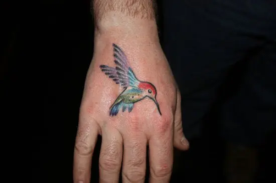 Hummingbird with flower tattoo by Phellipe Rodrigues  Post 25075