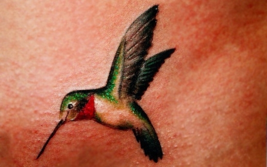 Small Hummingbird Tattoo On Wrist