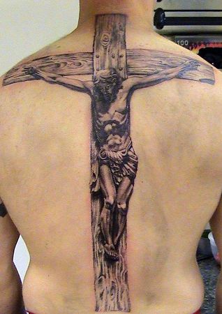 Jesus And The Cross Tattoo Design