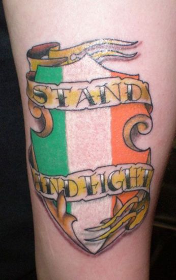 Patriotic At Its Best Irish Tattoo Design