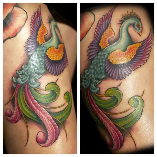 Tattoo uploaded by Destiny Kelly  Rainbow Phoenix for new beginnings   Tattoodo