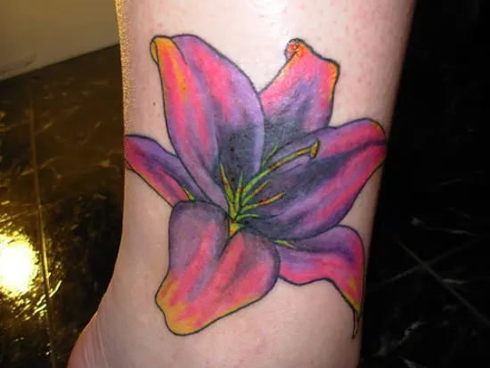 Handpoked Calla lily by Kirk Budden  Tattoogridnet