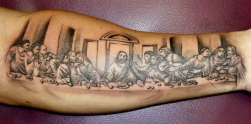 Tattooist draws massive Last Supper scene on customers stomach  and its  a work of art  North Wales Live