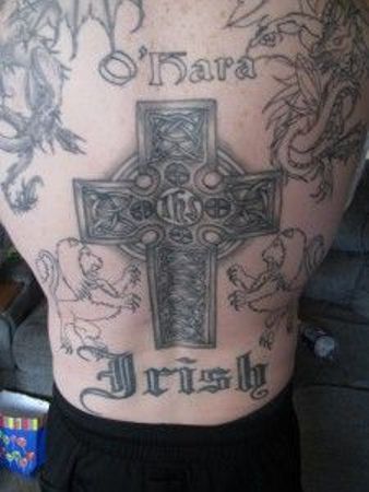 The Cross Irish Tattoo Design