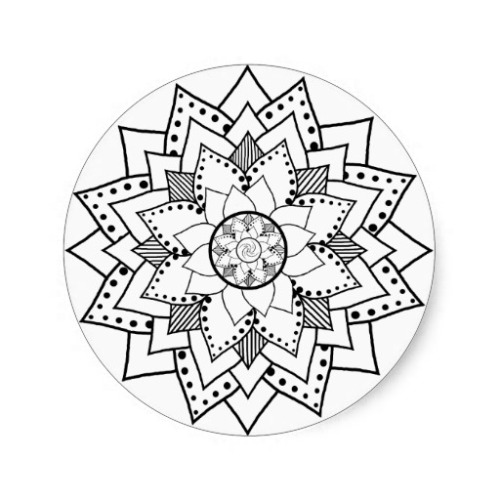 Star Flower Mehendi Stickers