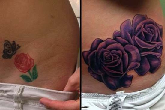 Flowers Perfected Cover Up Tattoo